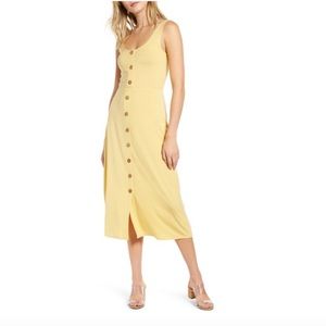 REFORMATION Stretch Button-Front Dress